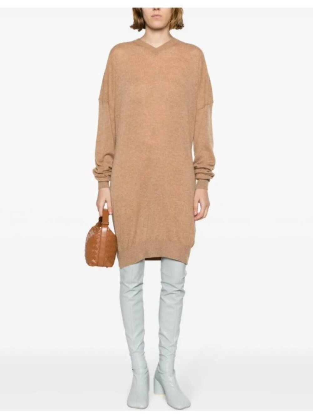 Khaite Camel Brown Cashmere Oversized Marano Sweater Jumper, Size S